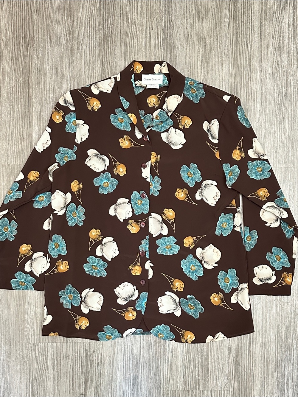 Graver Studio Floral Button-Down Shirt Size M